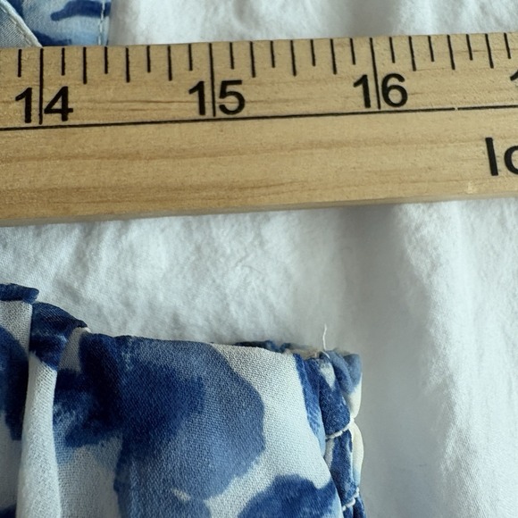 Abercrombie & Fitch Romantic Blue Floral Maxi Dress Cottagecore Summer M - Picture 13 of 13